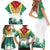Guyana Flag Family Matching Short Sleeve Bodycon Dress and Hawaiian Shirt Christmas Santa Jaguar and National Motto Green Yellow - Wonder Print Shop