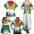 Guyana Flag Family Matching Summer Maxi Dress and Hawaiian Shirt Christmas Santa Jaguar and National Motto Green Yellow - Wonder Print Shop