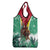Guyana Flag Grocery Bag Christmas Santa Jaguar and National Motto Green Yellow - Wonder Print Shop