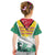 Guyana Flag Kid T Shirt Christmas Santa Jaguar and National Motto Green Yellow - Wonder Print Shop