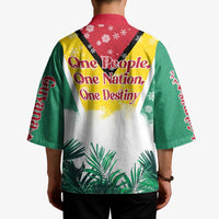 Guyana Flag Kimono Christmas Santa Jaguar and National Motto Green Yellow - Wonder Print Shop