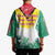 Guyana Flag Kimono Christmas Santa Jaguar and National Motto Green Yellow - Wonder Print Shop