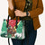 Guyana Flag Leather Bag Christmas Santa Jaguar and National Motto Green Yellow - Wonder Print Shop