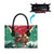 Guyana Flag Leather Bag Christmas Santa Jaguar and National Motto Green Yellow - Wonder Print Shop