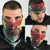 Guyana Flag Neck Gaiter Christmas Santa Jaguar and National Motto Green Yellow - Wonder Print Shop