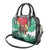 Guyana Flag Shoulder Handbag Christmas Santa Jaguar and National Motto Green Yellow - Wonder Print Shop