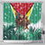 Guyana Flag Shower Curtain Christmas Santa Jaguar and National Motto Green Yellow - Wonder Print Shop
