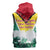Guyana Flag Sleeveless Zip Hoodie Christmas Santa Jaguar and National Motto Green Yellow - Wonder Print Shop