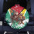 Guyana Flag Spare Tire Cover Christmas Santa Jaguar and National Motto Green Yellow - Wonder Print Shop