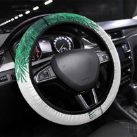 Guyana Flag Steering Wheel Cover Christmas Santa Jaguar and National Motto Green Yellow - Wonder Print Shop