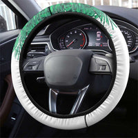 Guyana Flag Steering Wheel Cover Christmas Santa Jaguar and National Motto Green Yellow - Wonder Print Shop