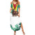 Guyana Flag Summer Maxi Dress Christmas Santa Jaguar and National Motto Green Yellow - Wonder Print Shop