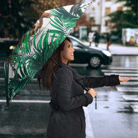 Guyana Flag Umbrella Christmas Santa Jaguar and National Motto Green Yellow - Wonder Print Shop