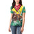 Guyana Flag Women Polo Shirt Christmas Santa Jaguar and National Motto Green Yellow - Wonder Print Shop