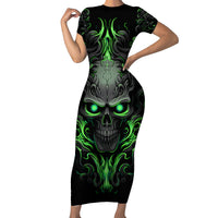 I May Not Be Perfect But At Least I'm Not You Skull Family Matching Short Sleeve Bodycon Dress and Hawaiian Shirt - Wonder Print Shop