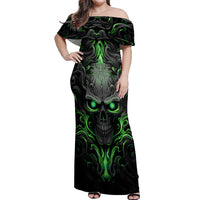 I May Not Be Perfect But At Least I'm Not You Skull Off Shoulder Maxi Dress - Wonder Print Shop