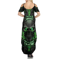 I May Not Be Perfect But At Least I'm Not You Skull Summer Maxi Dress - Wonder Print Shop