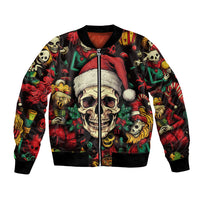 Skull Christmas Bomber Jacket When You're Dead Inside But It's Christmas - Wonder Print Shop