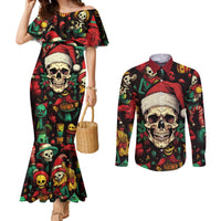 skull-christmas-couples-matching-mermaid-dress-and-long-sleeve-button-shirts-when-youre-dead-inside-but-its-christmas