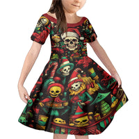 Skull Christmas Family Matching Mermaid Dress and Hawaiian Shirt When You're Dead Inside But It's Christmas - Wonder Print Shop