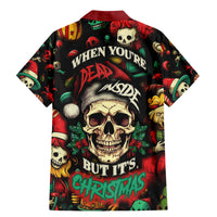 Skull Christmas Family Matching Mermaid Dress and Hawaiian Shirt When You're Dead Inside But It's Christmas - Wonder Print Shop