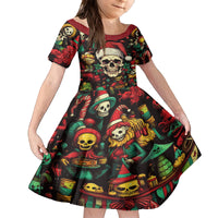 Skull Christmas Family Matching Off Shoulder Maxi Dress and Hawaiian Shirt When You're Dead Inside But It's Christmas - Wonder Print Shop