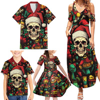 Skull Christmas Family Matching Summer Maxi Dress and Hawaiian Shirt When You're Dead Inside But It's Christmas - Wonder Print Shop