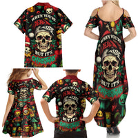 Skull Christmas Family Matching Summer Maxi Dress and Hawaiian Shirt When You're Dead Inside But It's Christmas - Wonder Print Shop