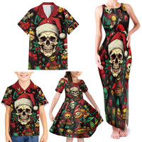 Skull Christmas Family Matching Tank Maxi Dress and Hawaiian Shirt When You're Dead Inside But It's Christmas - Wonder Print Shop