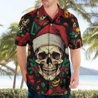 Skull Christmas Hawaiian Shirt When You're Dead Inside But It's Christmas - Wonder Print Shop