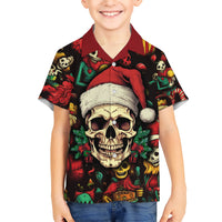 Skull Christmas Hawaiian Shirt When You're Dead Inside But It's Christmas - Wonder Print Shop