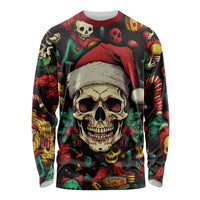 Skull Christmas Long Sleeve Shirt When You're Dead Inside But It's Christmas - Wonder Print Shop