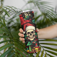 Skull Christmas Skinny Tumbler When You're Dead Inside But It's Christmas - Wonder Print Shop