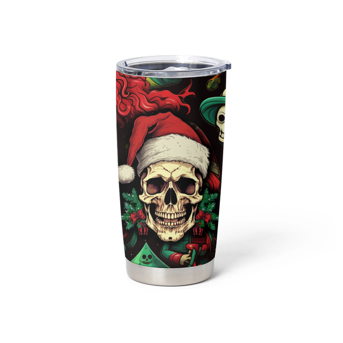 Skull Christmas Tumbler Cup When You're Dead Inside But It's Christmas - Wonder Print Shop