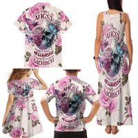 Women Skull Family Matching Tank Maxi Dress and Hawaiian Shirt Some Time An Angel Hellraiser Always A Strong Women - Wonder Print Shop