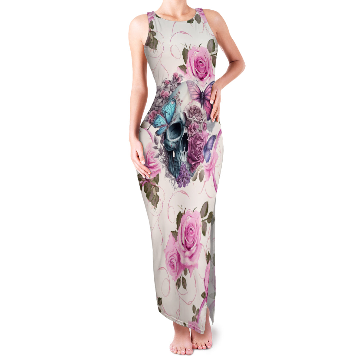 Women Skull Family Matching Tank Maxi Dress and Hawaiian Shirt Some Time An Angel Hellraiser Always A Strong Women - Wonder Print Shop