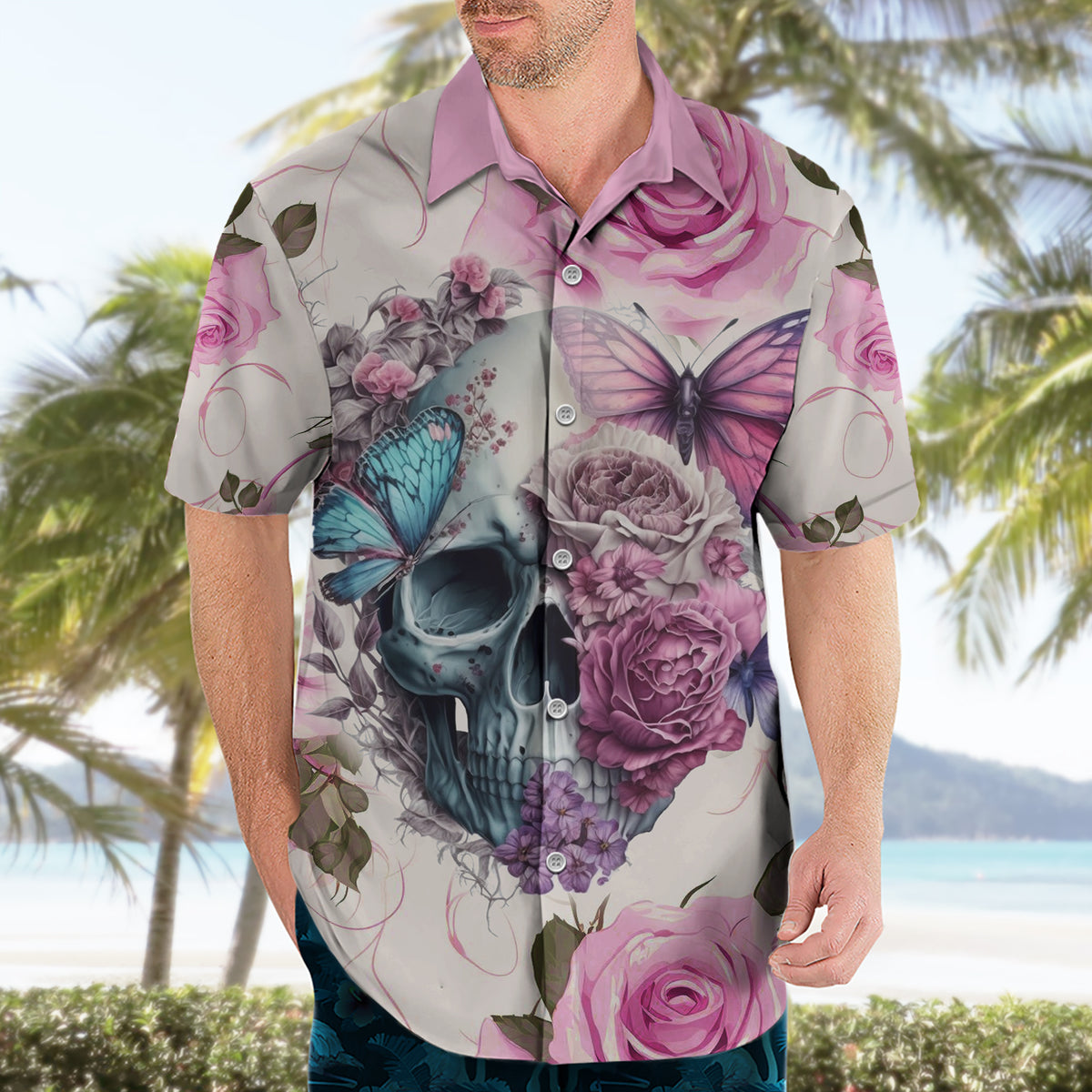 Women Skull Hawaiian Shirt Some Time An Angel Hellraiser Always A Strong Women - Wonder Print Shop