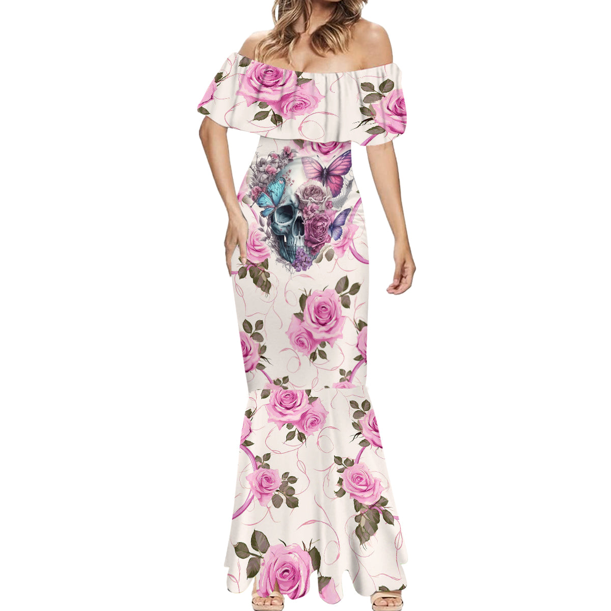 Women Skull Mermaid Dress Some Time An Angel Hellraiser Always A Strong Women - Wonder Print Shop