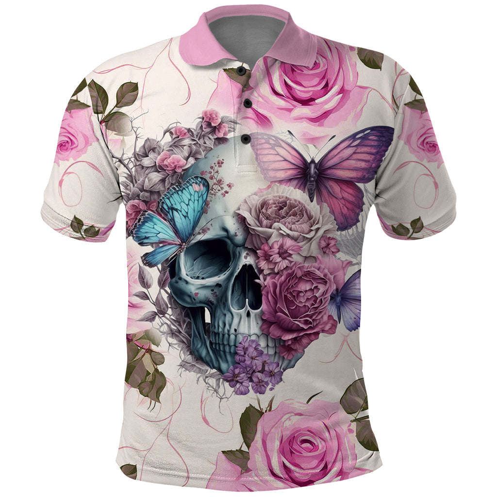 Women Skull Polo Shirt Some Time An Angel Hellraiser Always A Strong Women - Wonder Print Shop