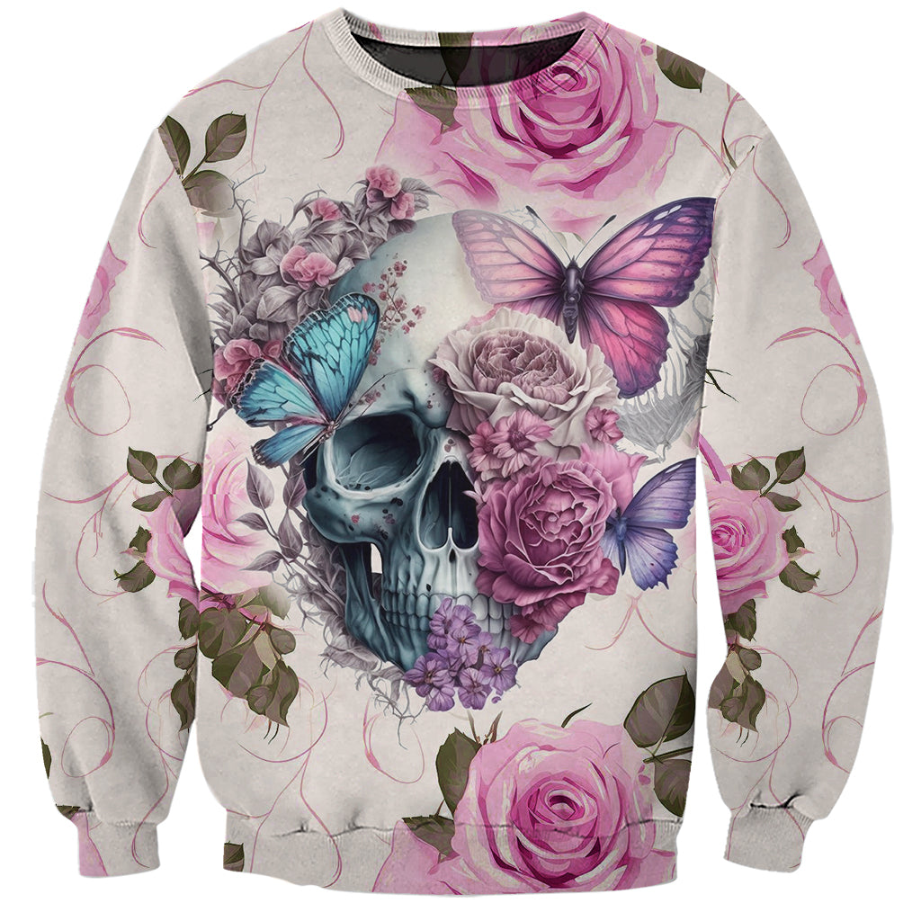 Women Skull Sweatshirt Some Time An Angel Hellraiser Always A Strong Women - Wonder Print Shop