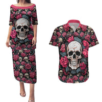 Judge Me When Yours Perfect Otherwise Shut Up Skull Couples Matching Puletasi Dress and Hawaiian Shirt - Wonder Print Shop