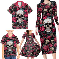 Judge Me When Yours Perfect Otherwise Shut Up Skull Family Matching Long Sleeve Bodycon Dress and Hawaiian Shirt - Wonder Print Shop