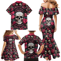 Judge Me When Yours Perfect Otherwise Shut Up Skull Family Matching Mermaid Dress and Hawaiian Shirt - Wonder Print Shop
