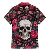 Judge Me When Yours Perfect Otherwise Shut Up Skull Family Matching Mermaid Dress and Hawaiian Shirt - Wonder Print Shop