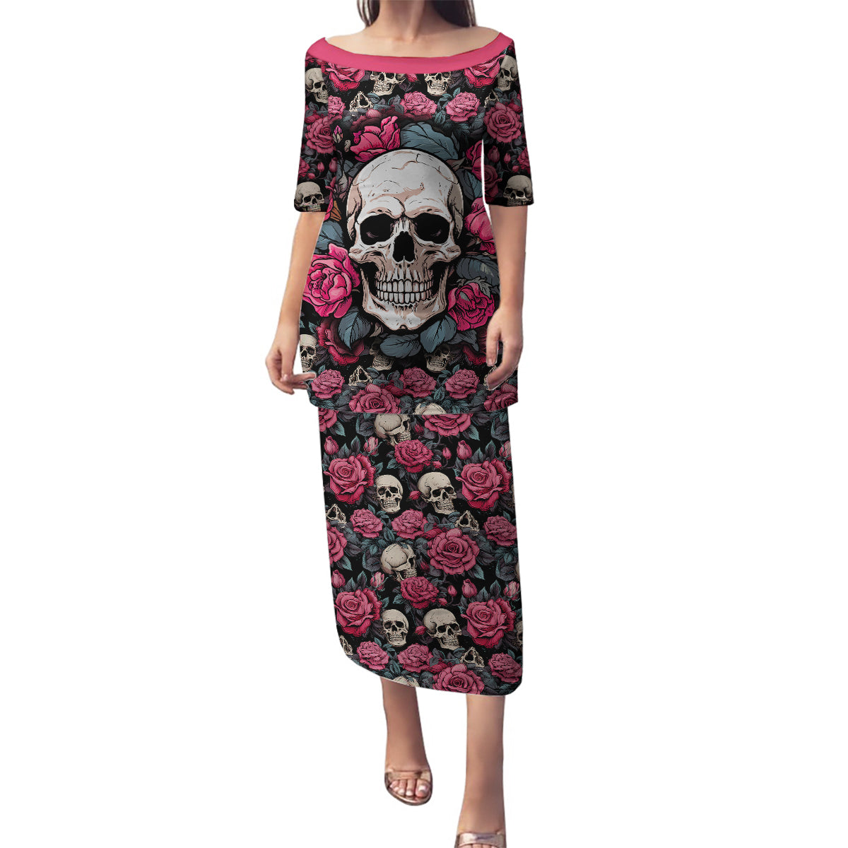 Judge Me When Yours Perfect Otherwise Shut Up Skull Family Matching Puletasi Dress and Hawaiian Shirt - Wonder Print Shop