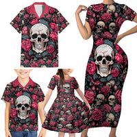 Judge Me When Yours Perfect Otherwise Shut Up Skull Family Matching Short Sleeve Bodycon Dress and Hawaiian Shirt - Wonder Print Shop