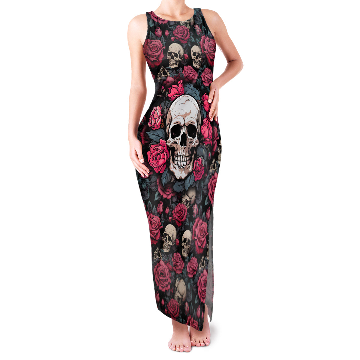 Judge Me When Yours Perfect Otherwise Shut Up Skull Family Matching Tank Maxi Dress and Hawaiian Shirt - Wonder Print Shop
