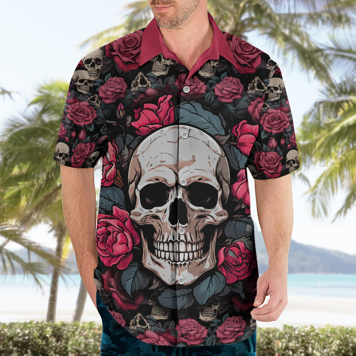 Judge Me When Yours Perfect Otherwise Shut Up Skull Hawaiian Shirt - Wonder Print Shop