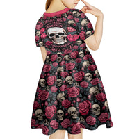 Judge Me When Yours Perfect Otherwise Shut Up Skull Kid Short Sleeve Dress - Wonder Print Shop