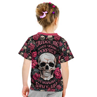 Judge Me When Yours Perfect Otherwise Shut Up Skull Kid T Shirt - Wonder Print Shop